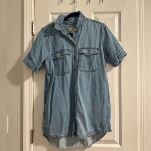 denim shirt dress